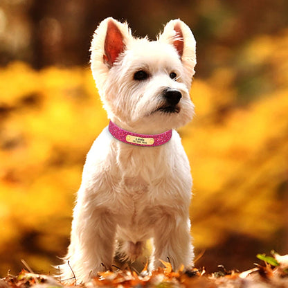 Personalized Dog Collar Bling Customized Anti-lost Pet ID Collar Adjustable Pet Necklace With Engraved Tag For Small Medium Dogs