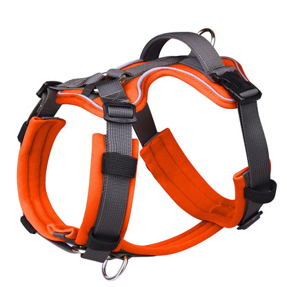 Adjustable Dog Harness Vest Mesh Nylon Pet Vest No Pull Reflective Harness for Small Medium Large Dogs With Handle Pitbull Pug