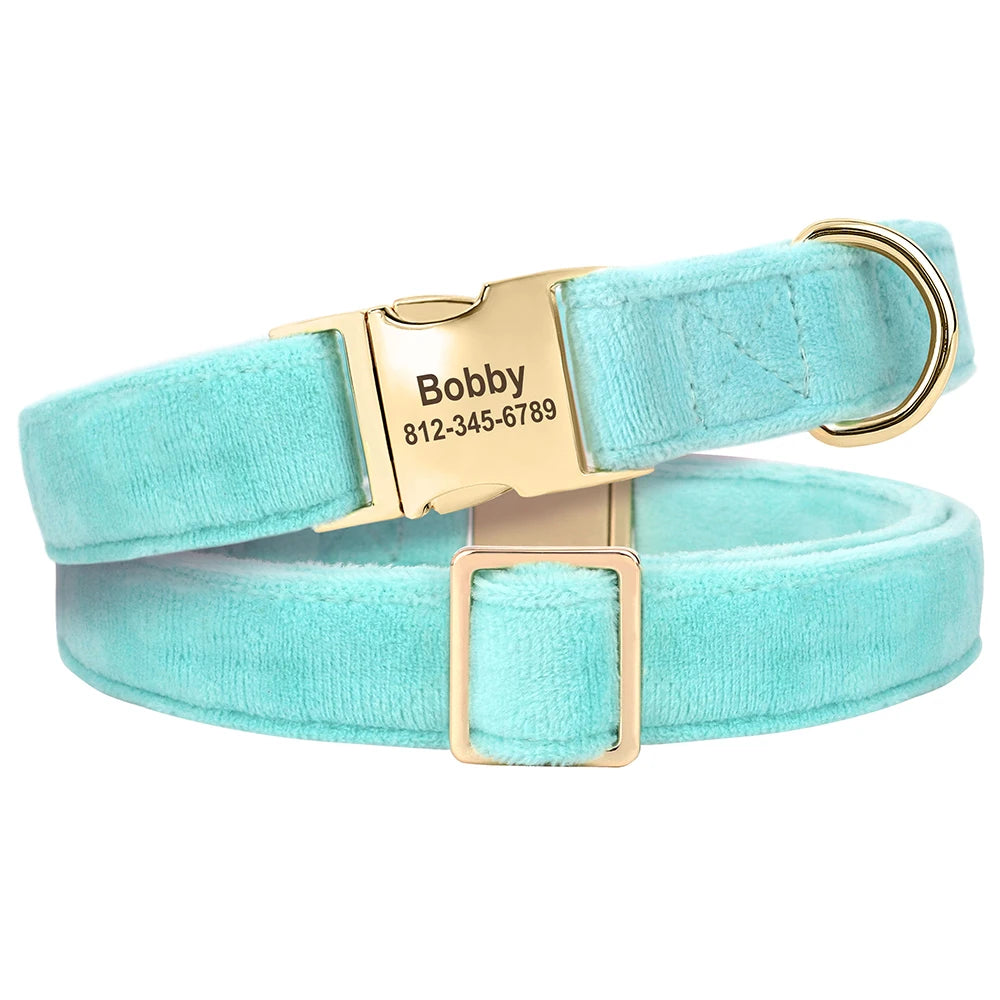 Custom Small Medium Large Pet Dog Collar Personalized Engraved Soft Pets Puppy ID Nameplate Collars For Pug French Bulldog S-L