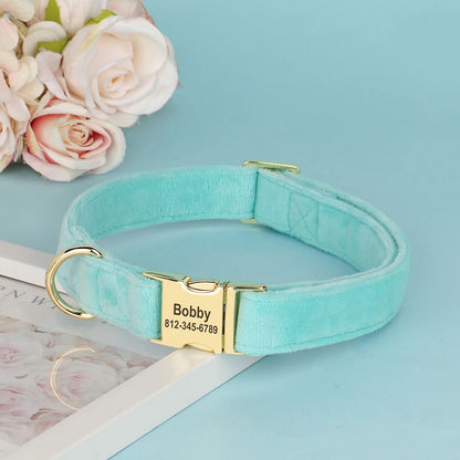 Custom Small Medium Large Pet Dog Collar Personalized Engraved Soft Pets Puppy ID Nameplate Collars For Pug French Bulldog S-L