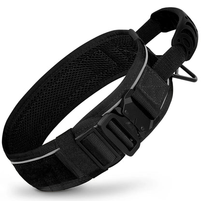 Durable Tactical Dog Collar Adjustable Nylon Military Dog Collar Leash For Medium Large Dogs German Shepherd Training Hunting