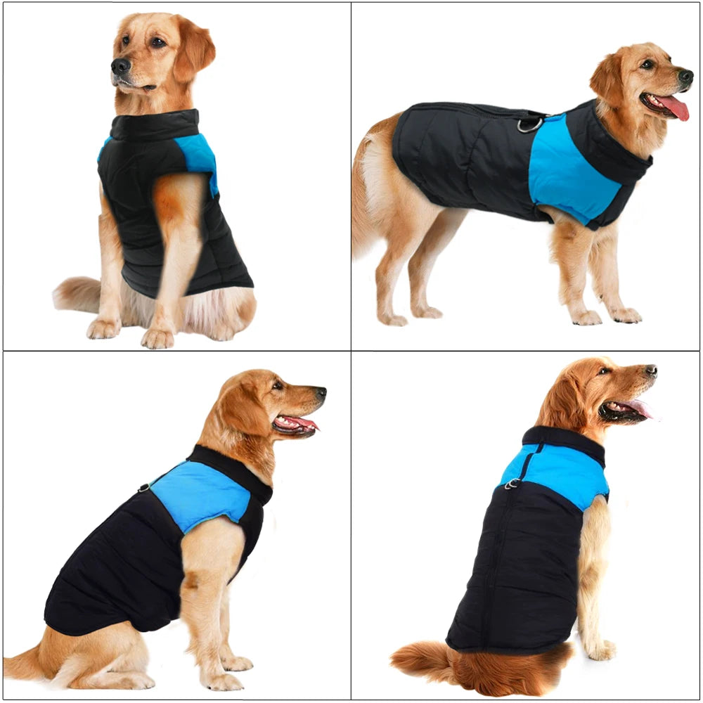 Large Dog Clothes For French Bulldog Winter Pet Clothes Coat Ropa Perro Golden Retriever Labrador Dog Clothing Jacket 2XL-7XL