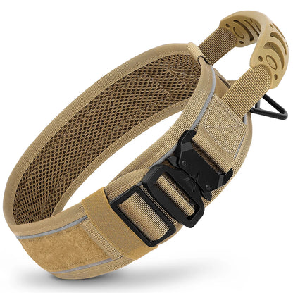 Durable Tactical Dog Collar Adjustable Nylon Military Dog Collar Leash For Medium Large Dogs German Shepherd Training Hunting