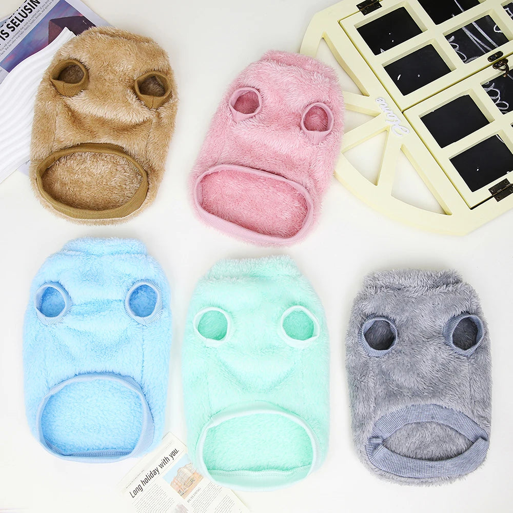 Warm Fur Dog Clothes Puppy Dogs Winter  Clothes Pet Clothing Soft Fleece Small Dogs Outfit Sweater Jacket Coat Chihuahua Yorkie