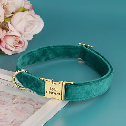 Custom Small Medium Large Pet Dog Collar Personalized Engraved Soft Pets Puppy ID Nameplate Collars For Pug French Bulldog S-L