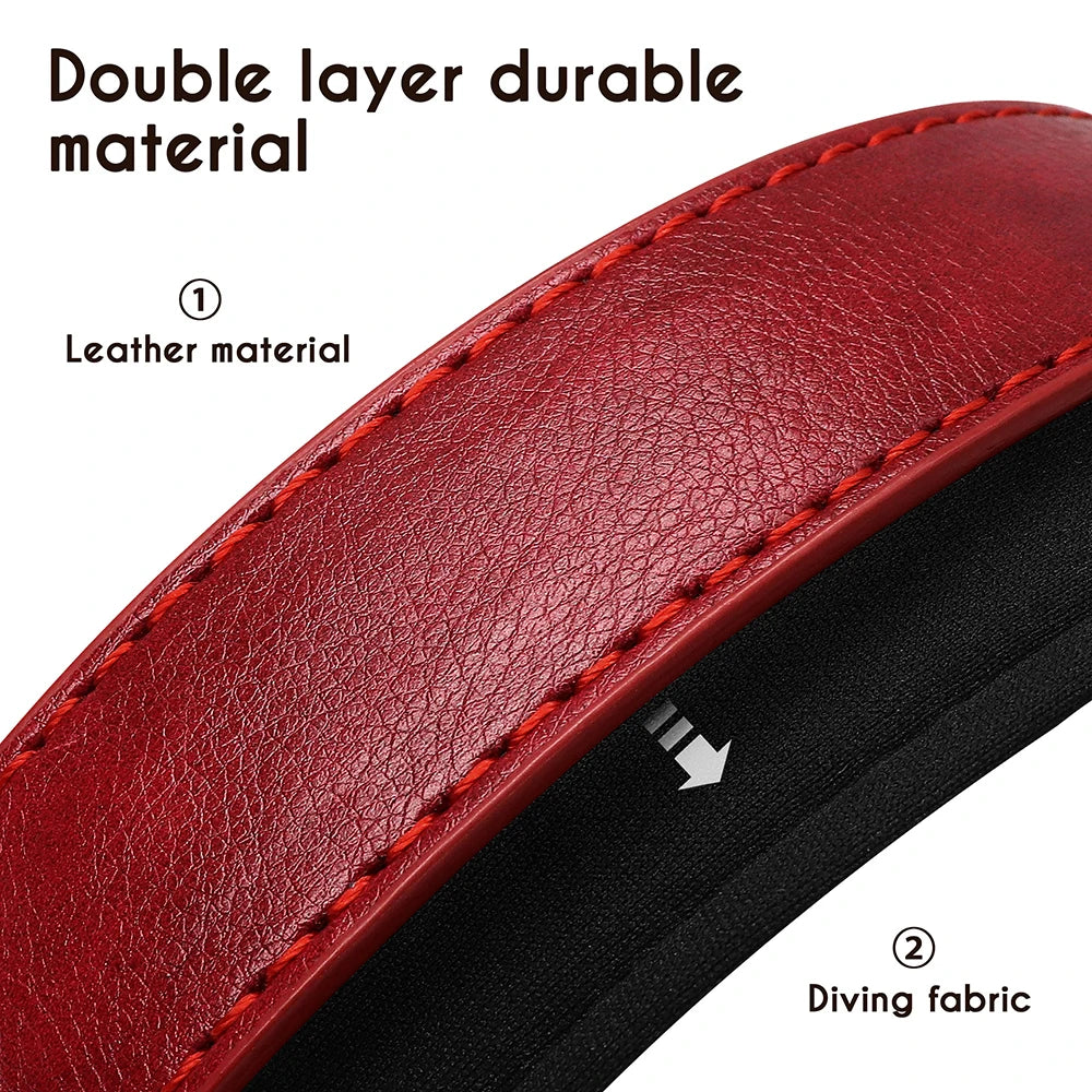 Custom Leather Dog Collar Personalized Collars with Free Engraved Nameplate for Small Medium Large Dogs Pitbull Labrador XS-XXL
