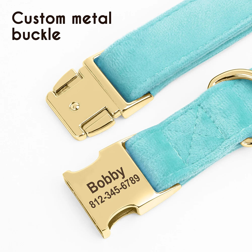 Custom Small Medium Large Pet Dog Collar Personalized Engraved Soft Pets Puppy ID Nameplate Collars For Pug French Bulldog S-L