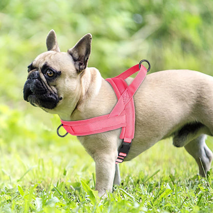 Nylon Padded Dog Harness Vest Adjustable Pet Cat Vest Soft Outdoor No Pull French Bulldog Chihuahua Pet Puppy Harness Vest Perro