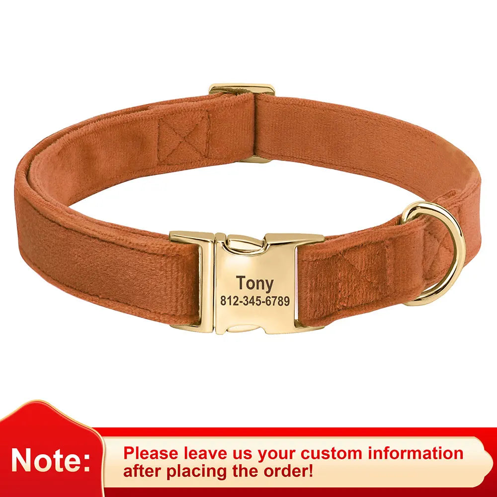 Custom Small Medium Large Pet Dog Collar Personalized Engraved Soft Pets Puppy ID Nameplate Collars For Pug French Bulldog S-L