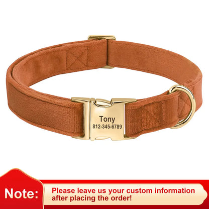 Custom Small Medium Large Pet Dog Collar Personalized Engraved Soft Pets Puppy ID Nameplate Collars For Pug French Bulldog S-L