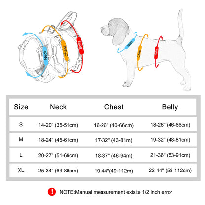 Reflective Dog Harness Vest Mesh Nylon Pet Vest No Pull Adjustable Harness for Small Medium Large Dogs With Handle Pitbull Pug