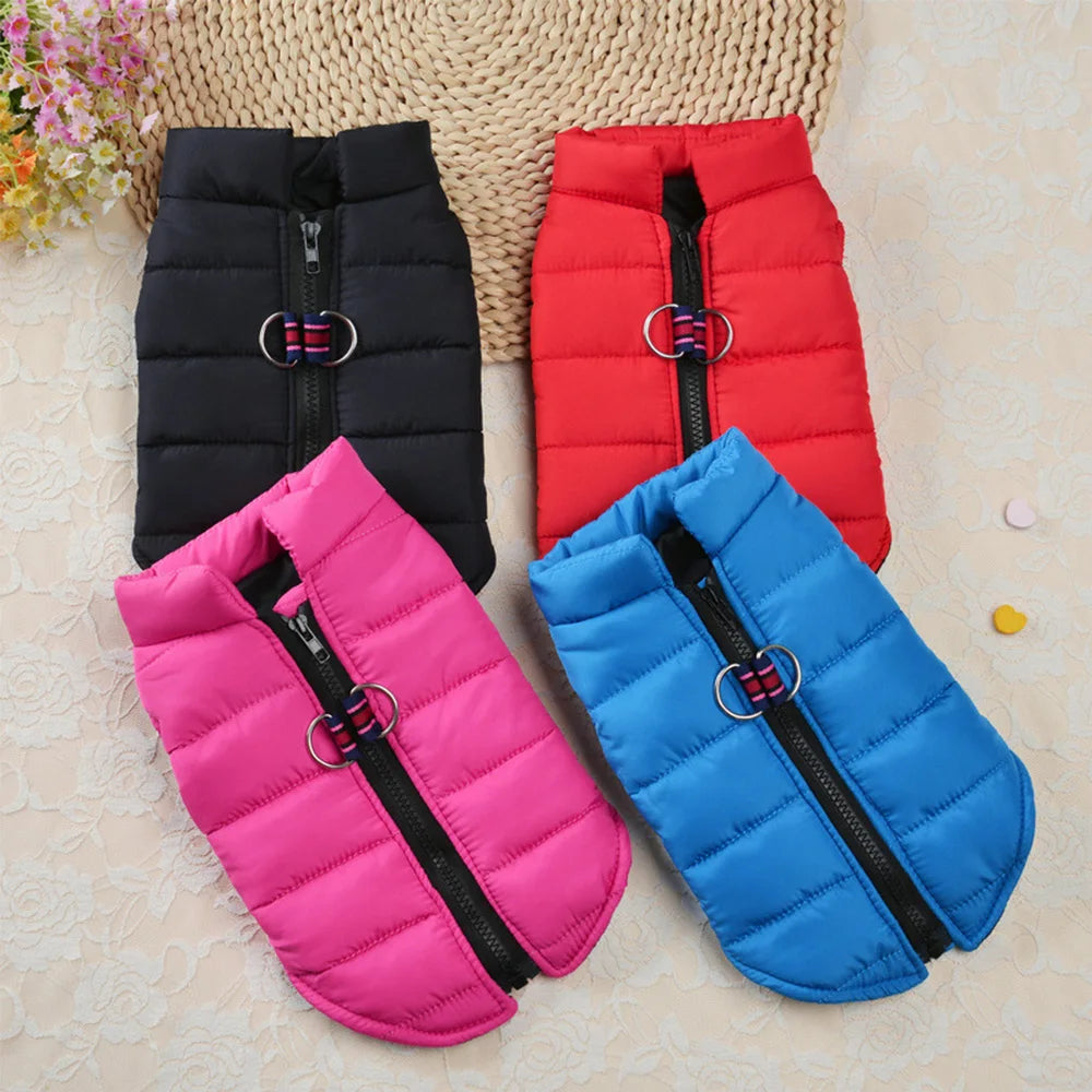 Warm Cotton Dog Vest Clothes Chihuahua Pug Pet Clothing Autumn Winter Dogs Jacket Coat Outfit For Small Medium Dogs Cats Pug