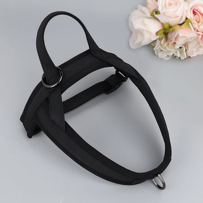 Nylon Padded Dog Harness Vest Adjustable Pet Cat Vest Soft Outdoor No Pull French Bulldog Chihuahua Pet Puppy Harness Vest Perro
