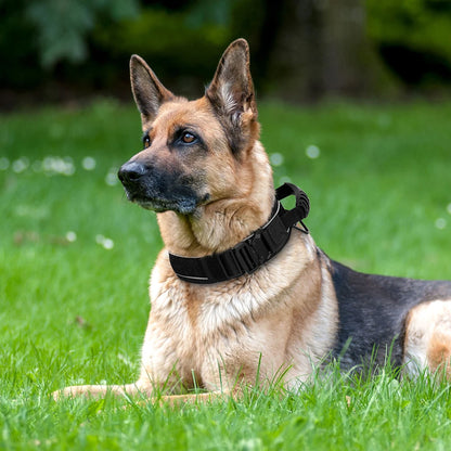 Durable Tactical Dog Collar Adjustable Nylon Military Dog Collar Leash For Medium Large Dogs German Shepherd Training Hunting