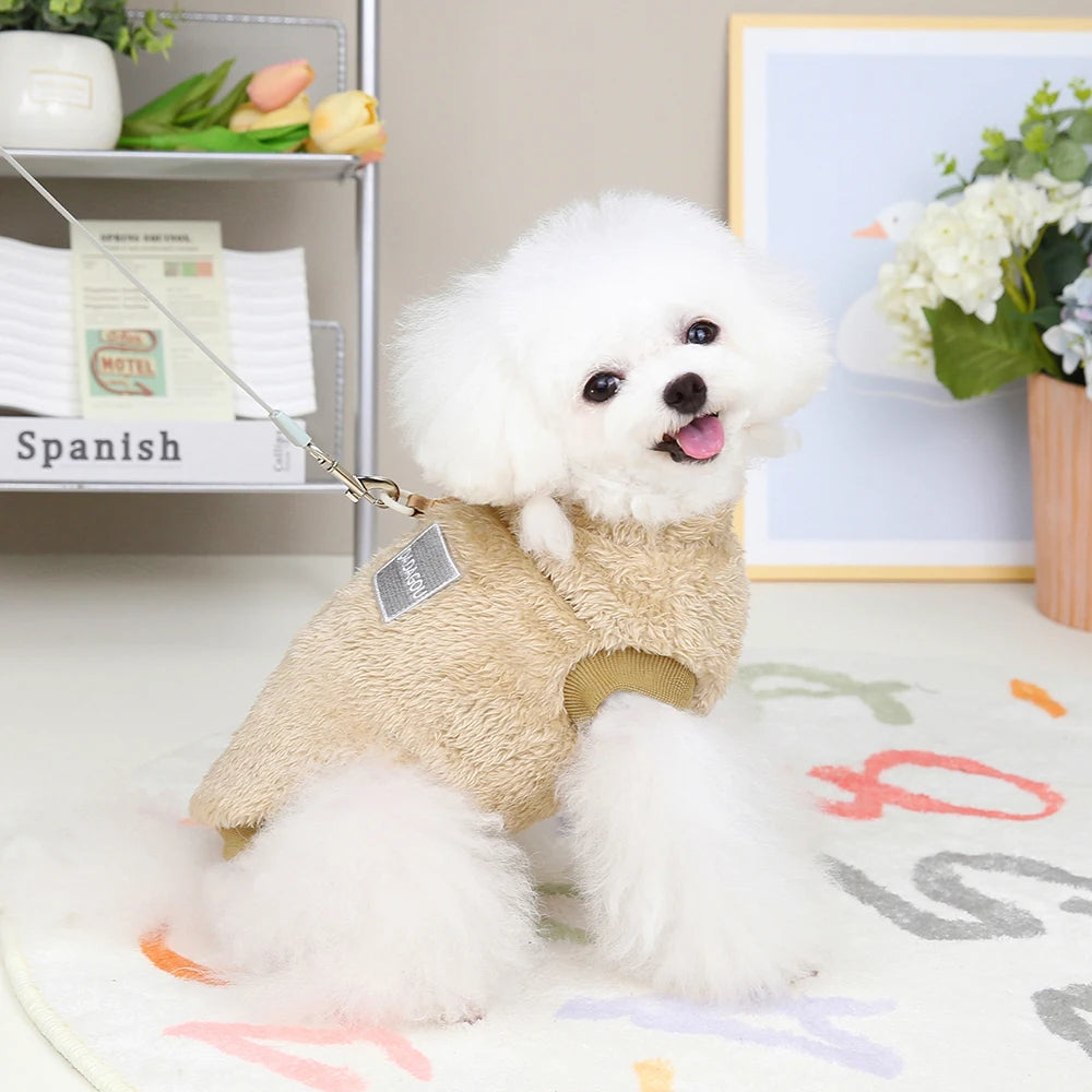 Warm Fur Dog Clothes Puppy Dogs Winter  Clothes Pet Clothing Soft Fleece Small Dogs Outfit Sweater Jacket Coat Chihuahua Yorkie