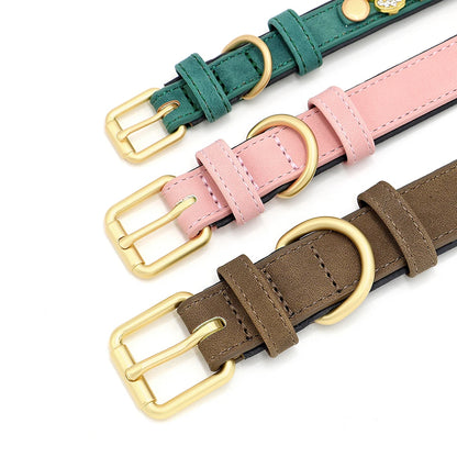 Custom Leather Dog Collar Personalized Dogs Name Collars Bling Rhinestone Pet Necklace DIY Name Free Bone Paw Heart Charm