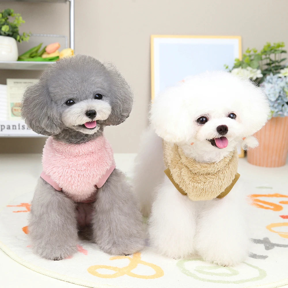 Warm Fur Dog Clothes Puppy Dogs Winter  Clothes Pet Clothing Soft Fleece Small Dogs Outfit Sweater Jacket Coat Chihuahua Yorkie
