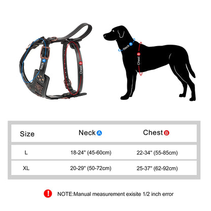 Real Leather Large Dog Harness Durable Pet Harness Genuine Leather Dog Vest Quick Control Harnesses for Big Dogs German Shepherd