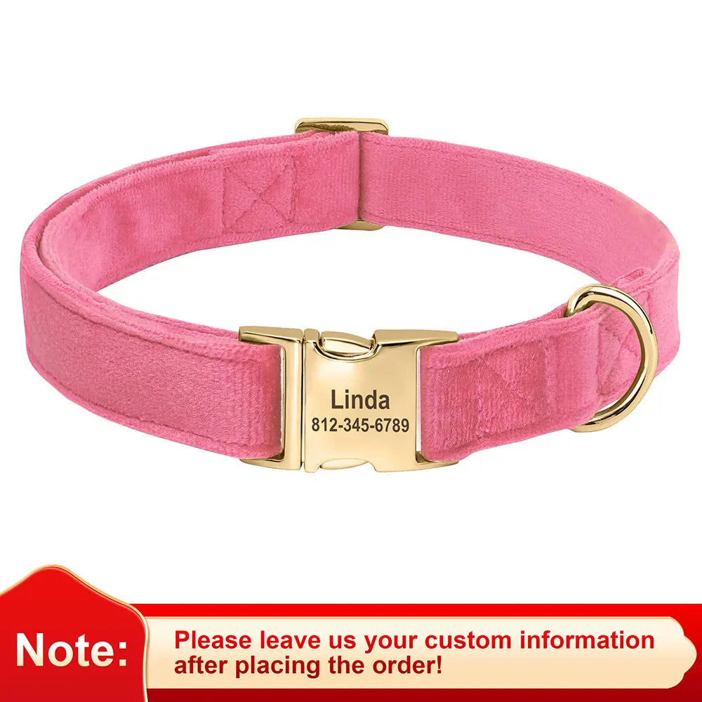 Custom Small Medium Large Pet Dog Collar Personalized Engraved Soft Pets Puppy ID Nameplate Collars For Pug French Bulldog S-L