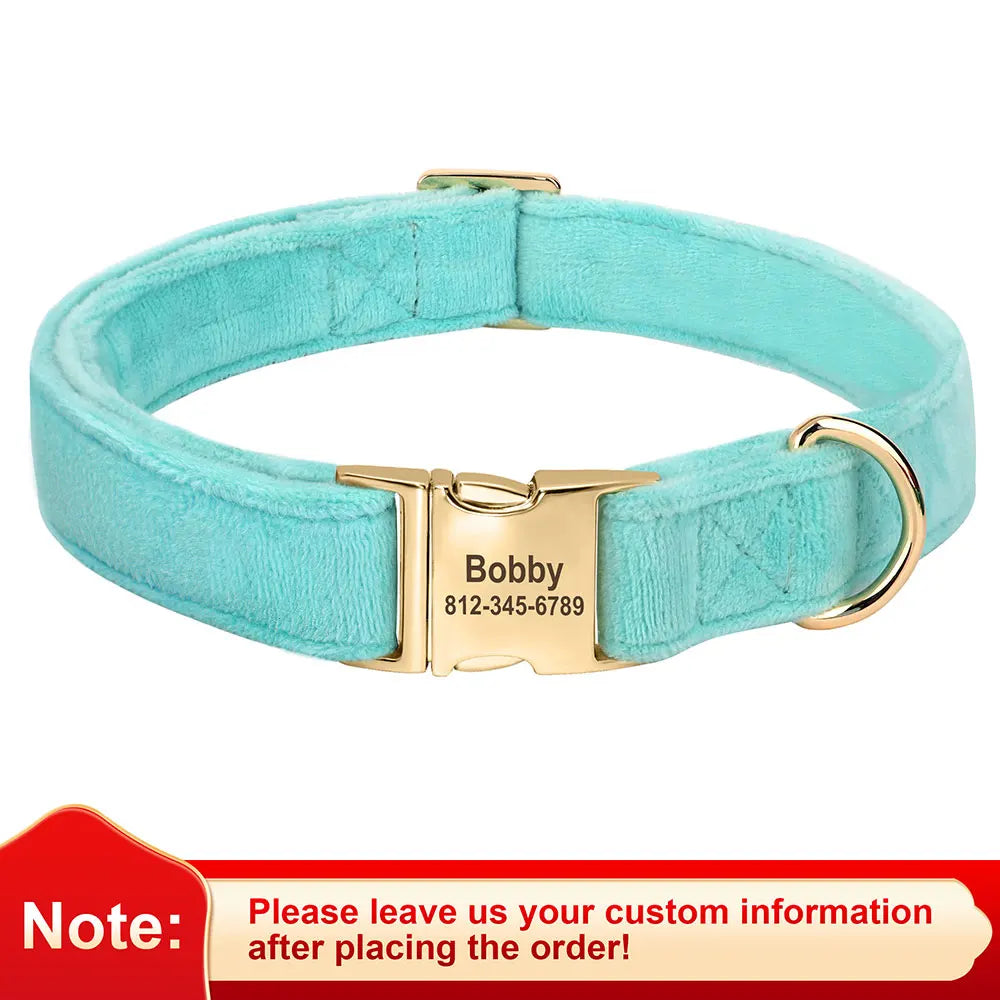 Custom Small Medium Large Pet Dog Collar Personalized Engraved Soft Pets Puppy ID Nameplate Collars For Pug French Bulldog S-L