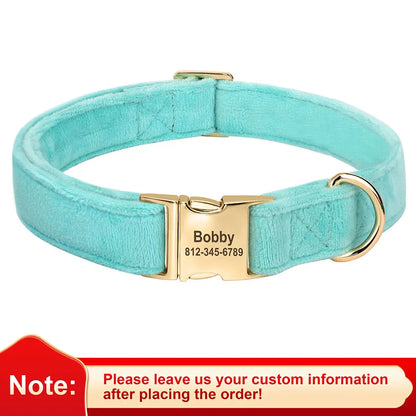 Custom Small Medium Large Pet Dog Collar Personalized Engraved Soft Pets Puppy ID Nameplate Collars For Pug French Bulldog S-L