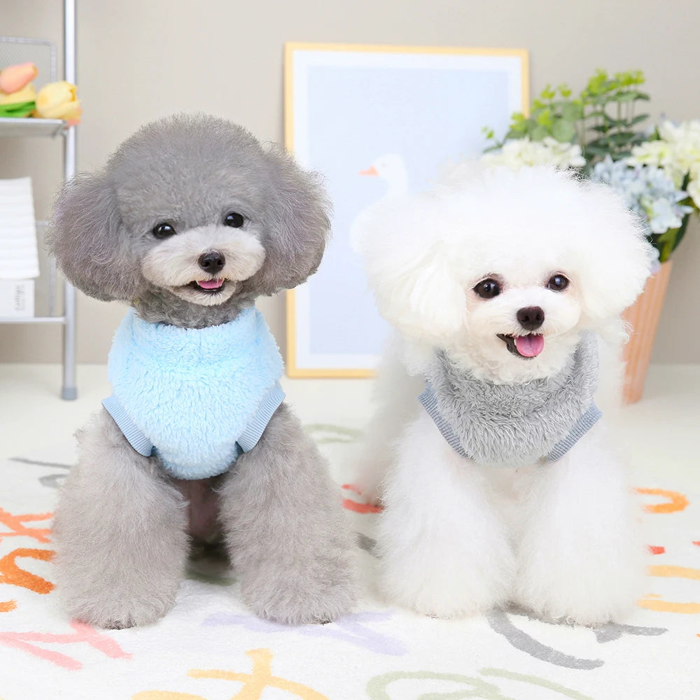 Warm Fur Dog Clothes Puppy Dogs Winter  Clothes Pet Clothing Soft Fleece Small Dogs Outfit Sweater Jacket Coat Chihuahua Yorkie